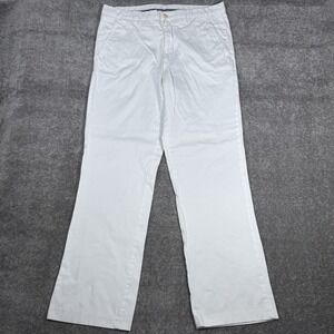 United Colors of Benetton Pants Men's 37x33 White Chino Straight Leg‎ Cotton
